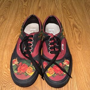 Supreme x Vans x Jean Paul Gaultier Era Pro sneakers in cardinal floral colorway